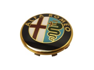 Jeu d'enjoliveurs centraux de jantes en aluminium Alfa Romeo 60mm - NEUF D'ORIGINE OE