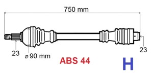 Arbre de transmission Renault 7700111748 Megane Scenic côté droit T5732 Z SP - NEUF GRESA